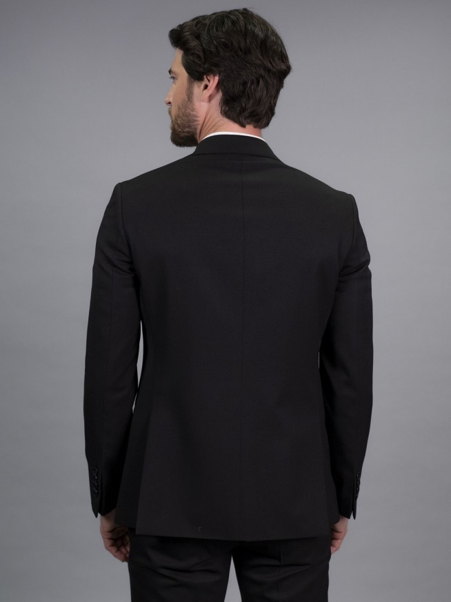 Tailored Fit Black     Italian Fabric  Jacket