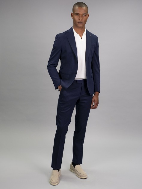 Tailored Fit Blue Italian Wool Suit