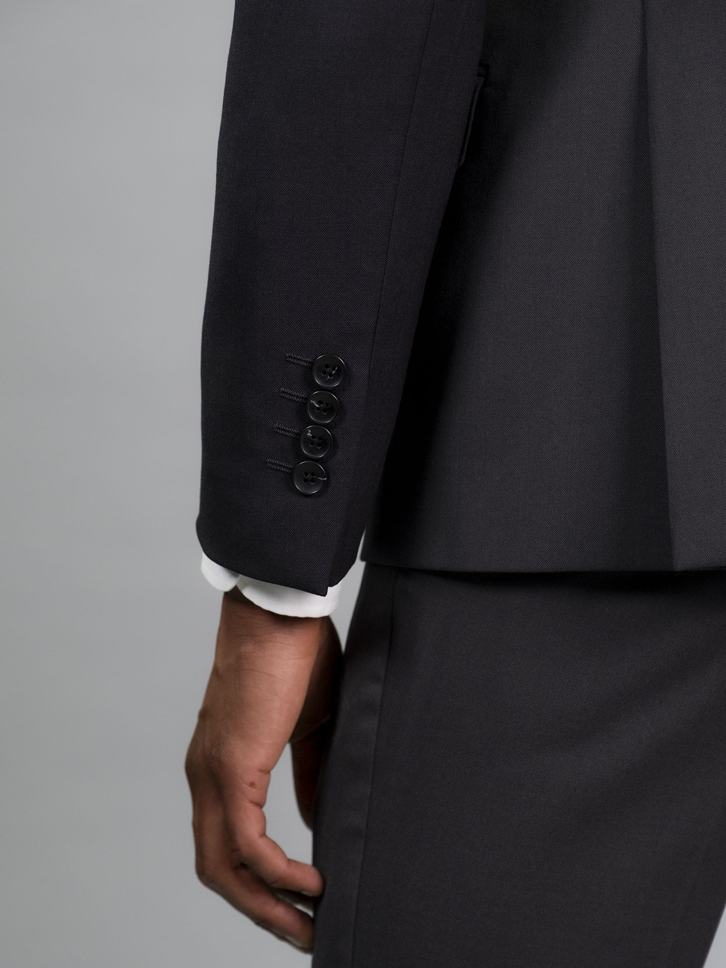 Tailored Fit Charcoal Grey Italian Fabric Jacket