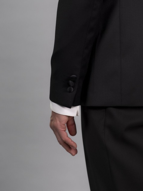 Tailored Fit Black Italian Fabric Jacket