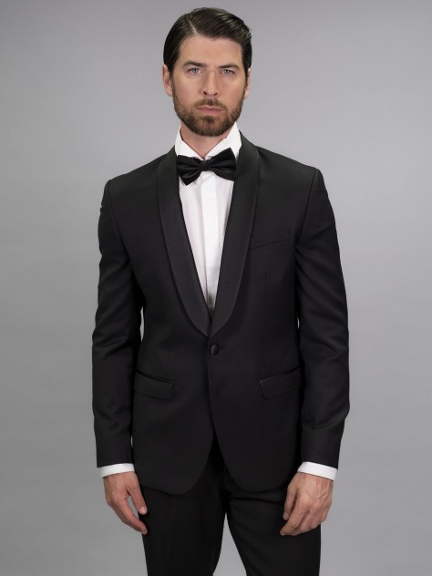 Tailored Fit Black     Italian Fabric  Jacket