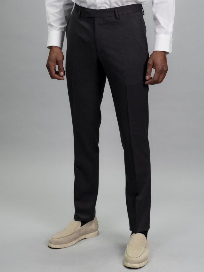 Tailored Fit Charcoal Grey Italian Wool Suit
