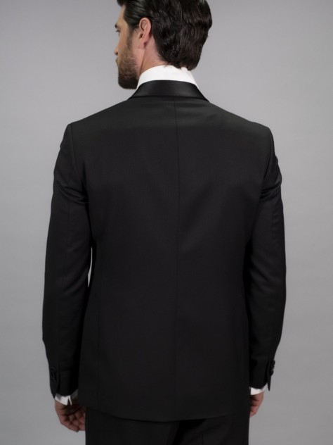 Tailored Fit Black Italian Fabric Jacket