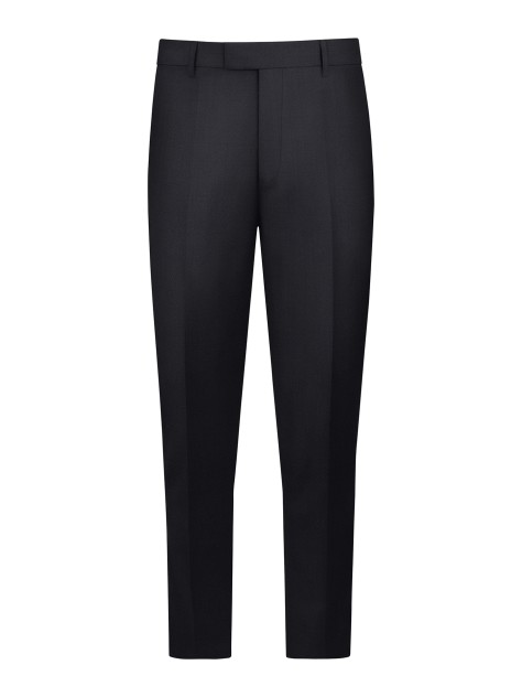 Regular Fit Blue Herringbone Suit Trousers