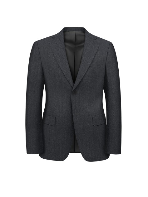 Regular Fit Grey Herringbone Suit Jacket