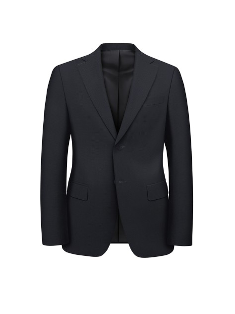 Regular Fit Blue Herringbone Suit Jacket