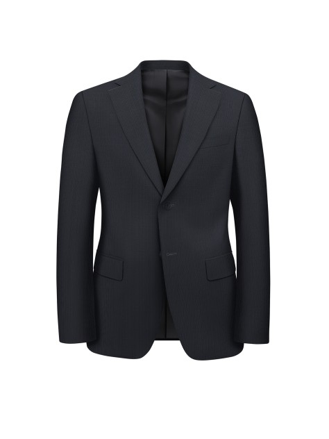 Regular Fit Blue Pinstripe Suit Jacket