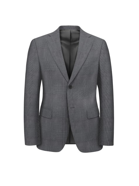 Regular Fit Grey Check Suit Jacket