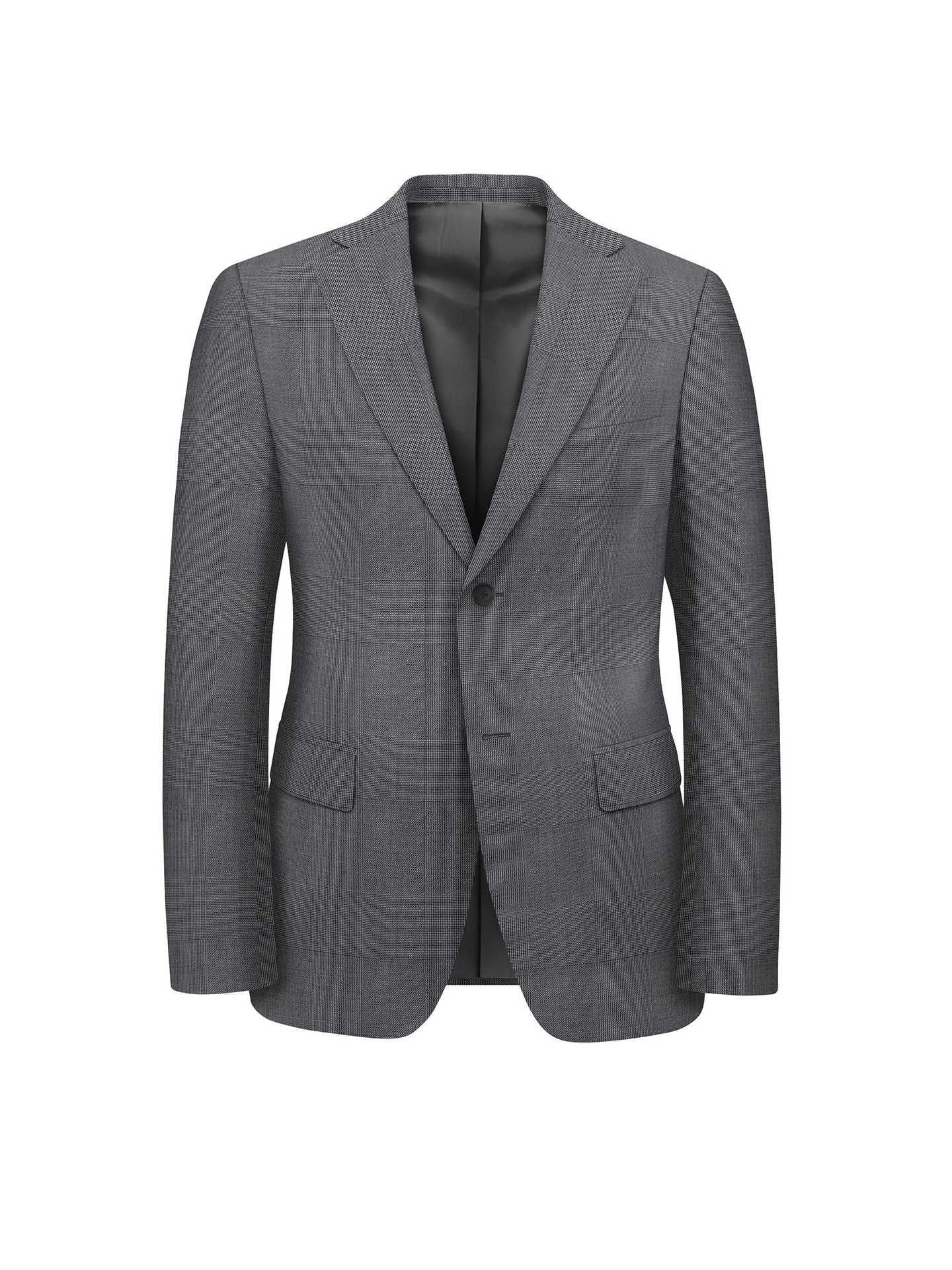 Regular Fit Grey Check Suit Jacket