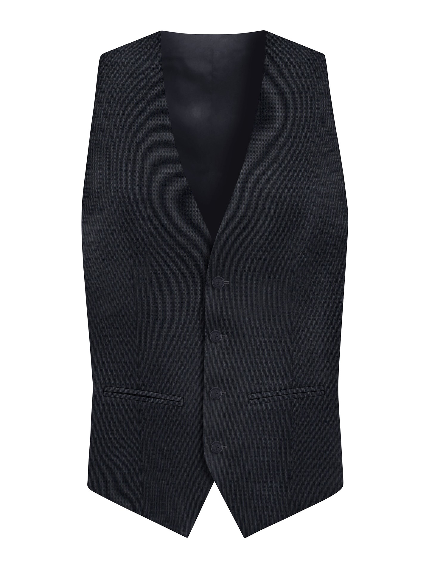 Regular Fit Blue Pinstripe Suit Waistcoat