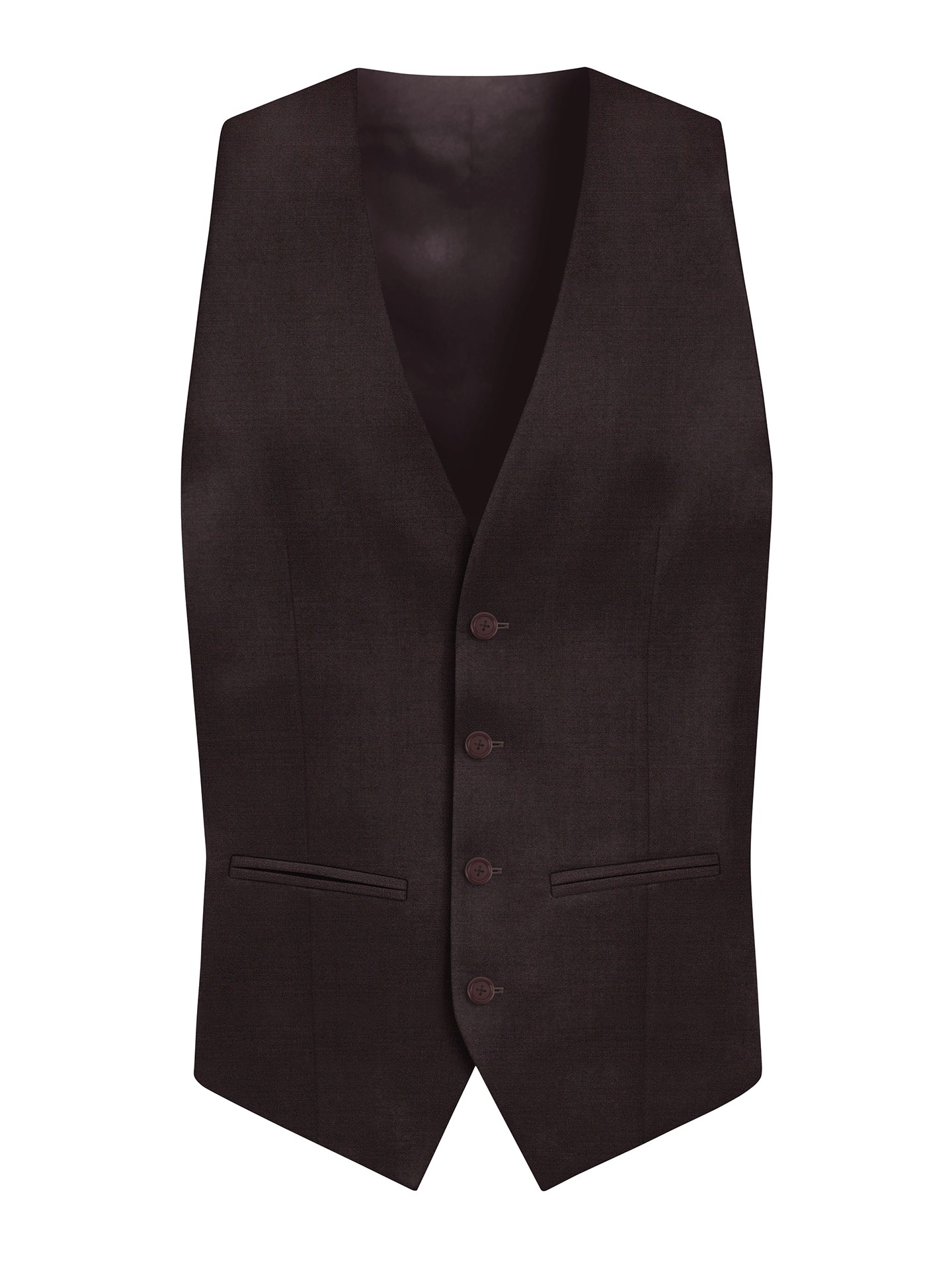 Regular Fit Burgundy Suit Waistcoat
