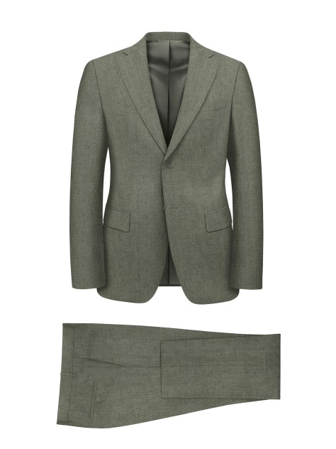 Regular Fit Green Men's Suit