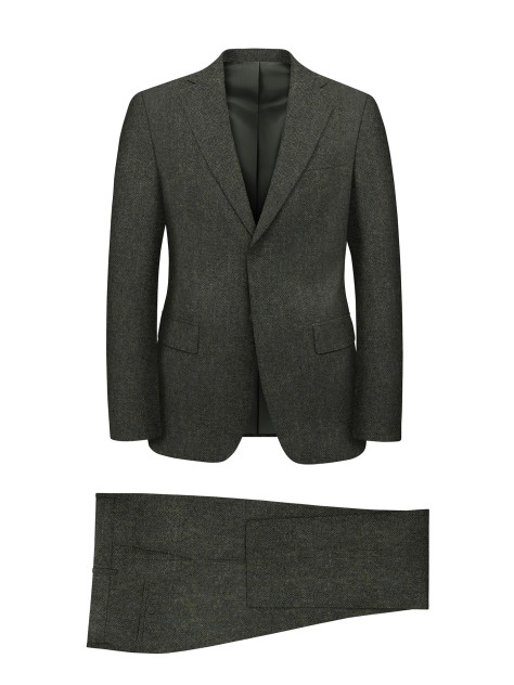 Regular Fit Green Men's Suit