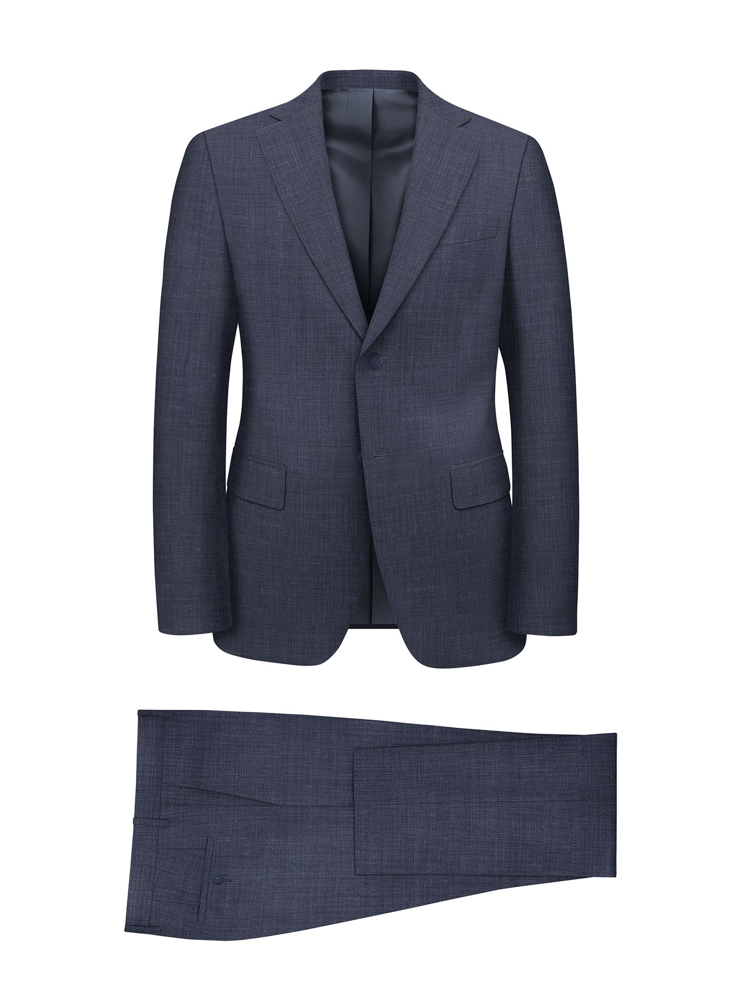 Regular Fit Blue Men's Suit