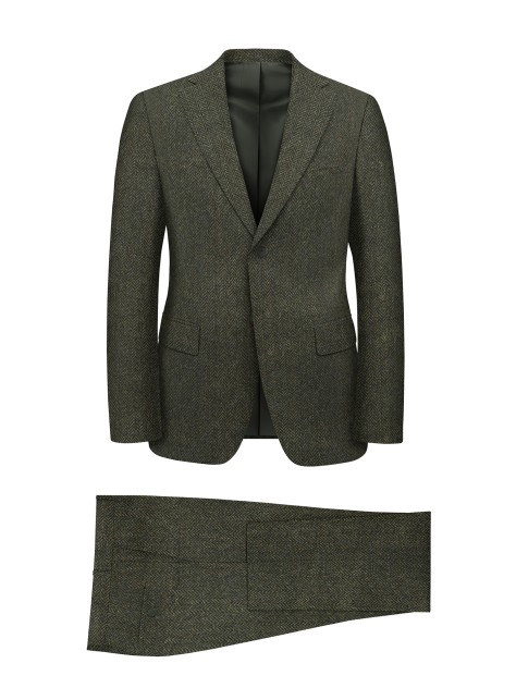 Regular Fit Green Men's Suit