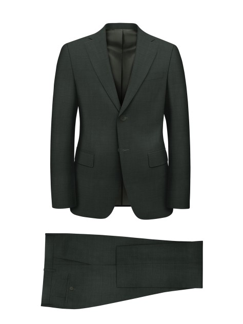 Regular Fit Green Men's Suit