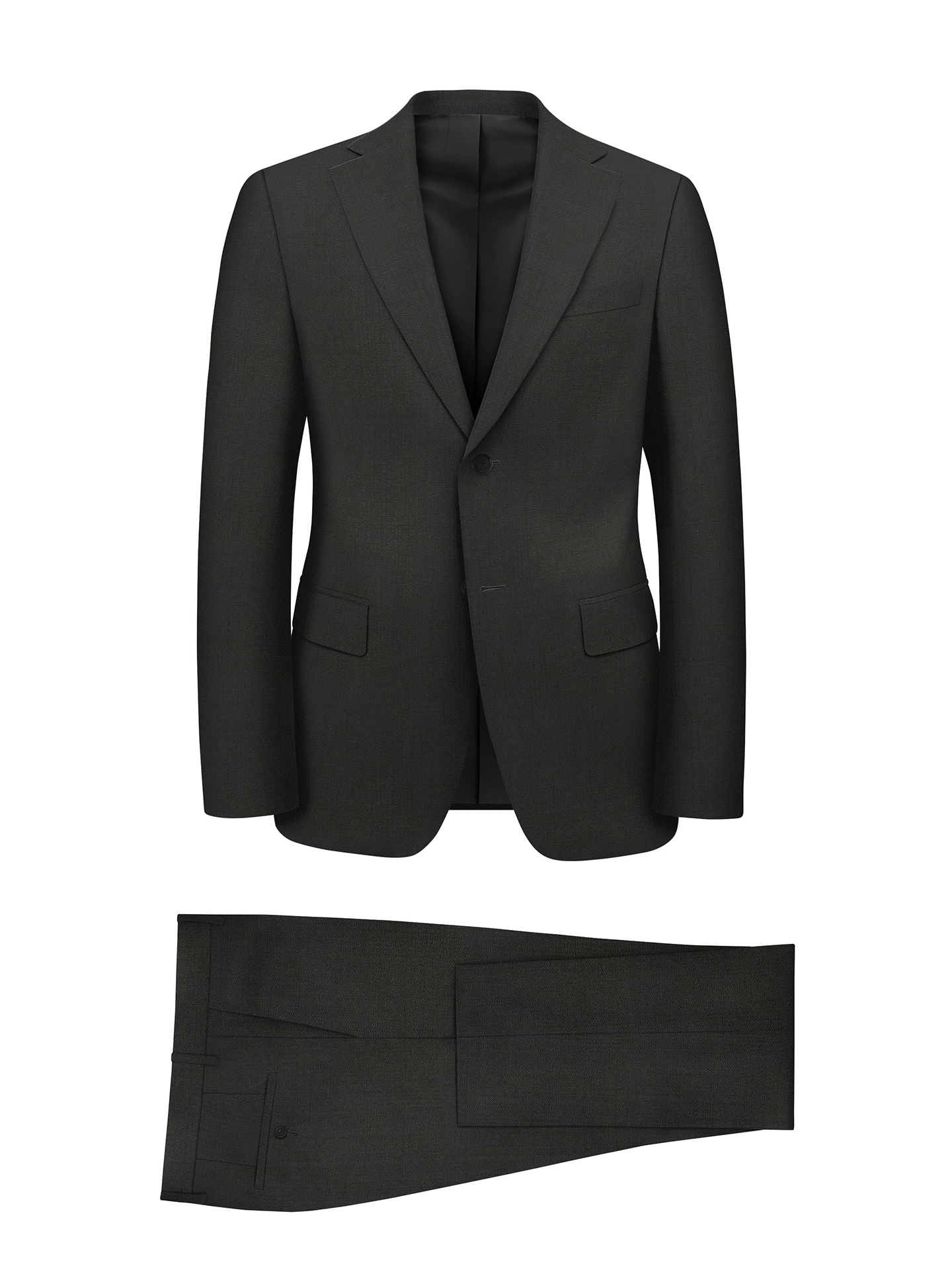 Regular Fit Black Men's Suit