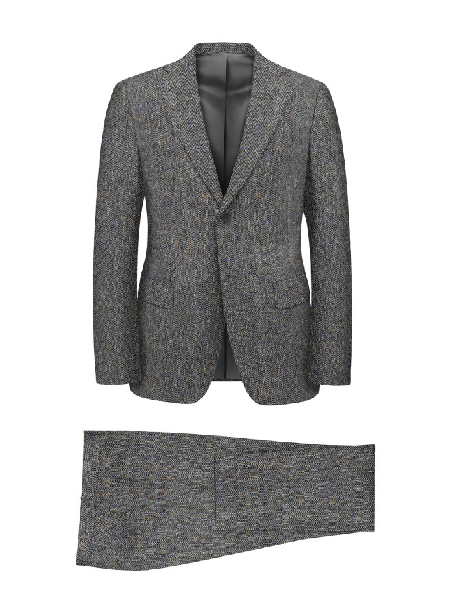 Regular Fit Grey Men's 3 pieces Suit