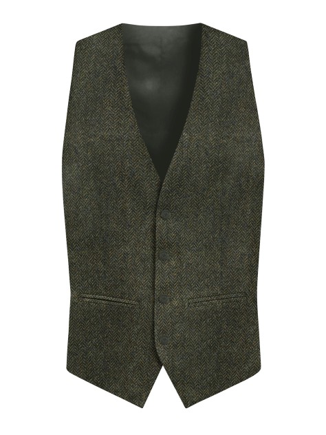 Regular Fit Green Men's 3 pieces Suit