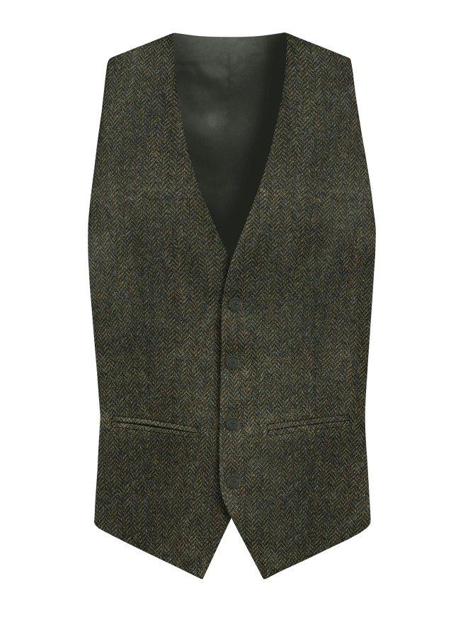 Regular Fit Green Men's 3 pieces Suit