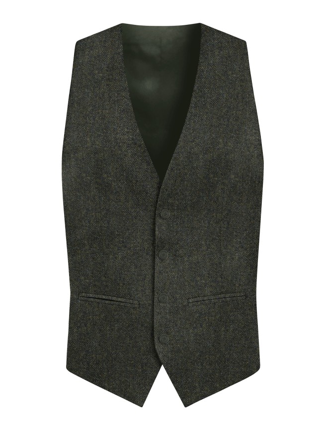 Regular Fit Green Men's 3 pieces Suit