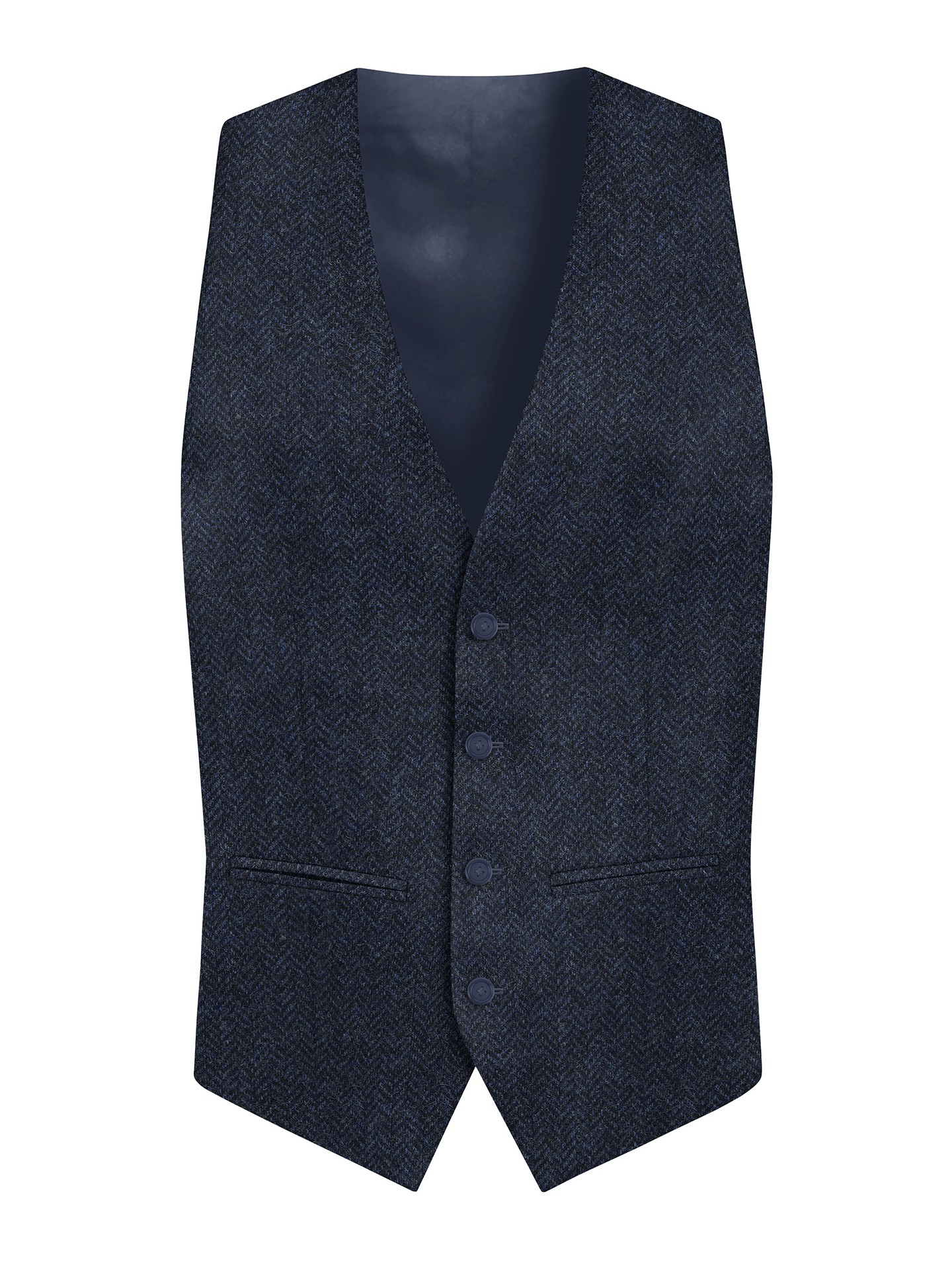Regular Fit Blue Men's 3 pieces Suit