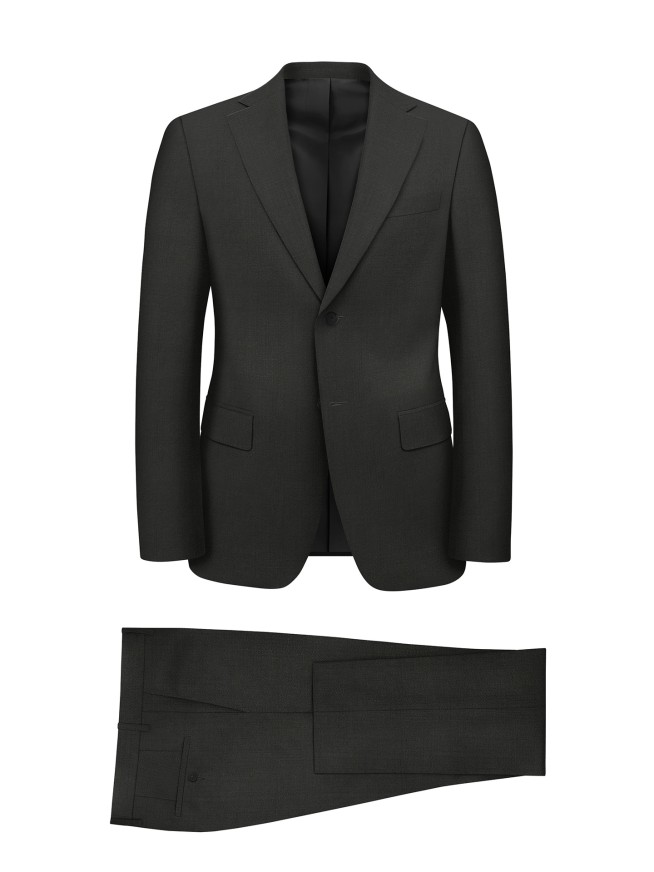 Regular Fit Black Men's 3 pieces Suit