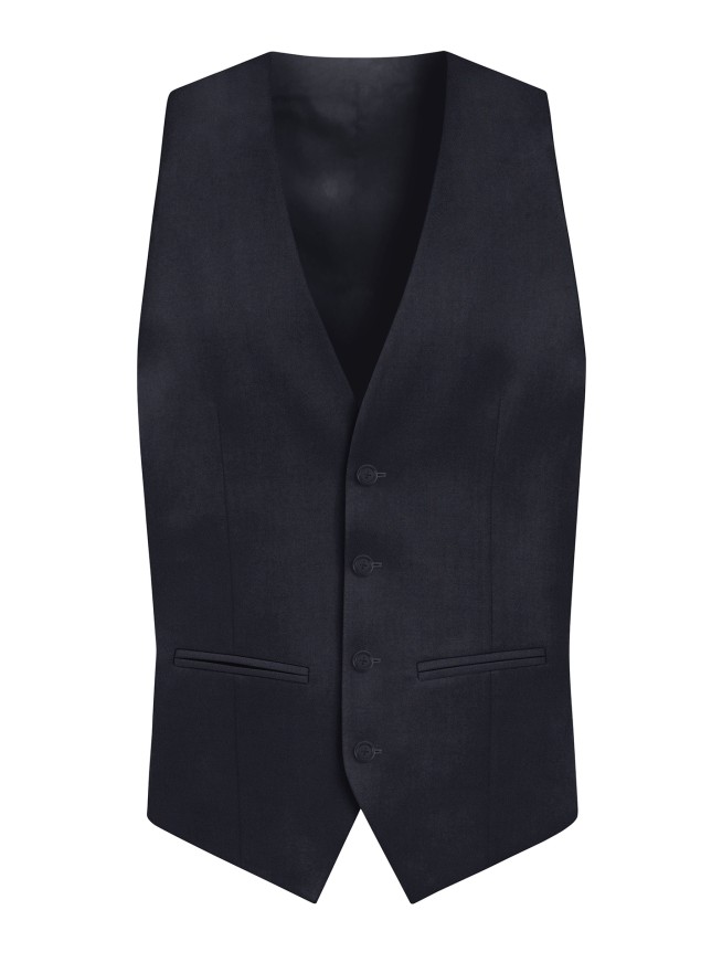 Regular Fit Dark Blue Men's 3 pieces Suit
