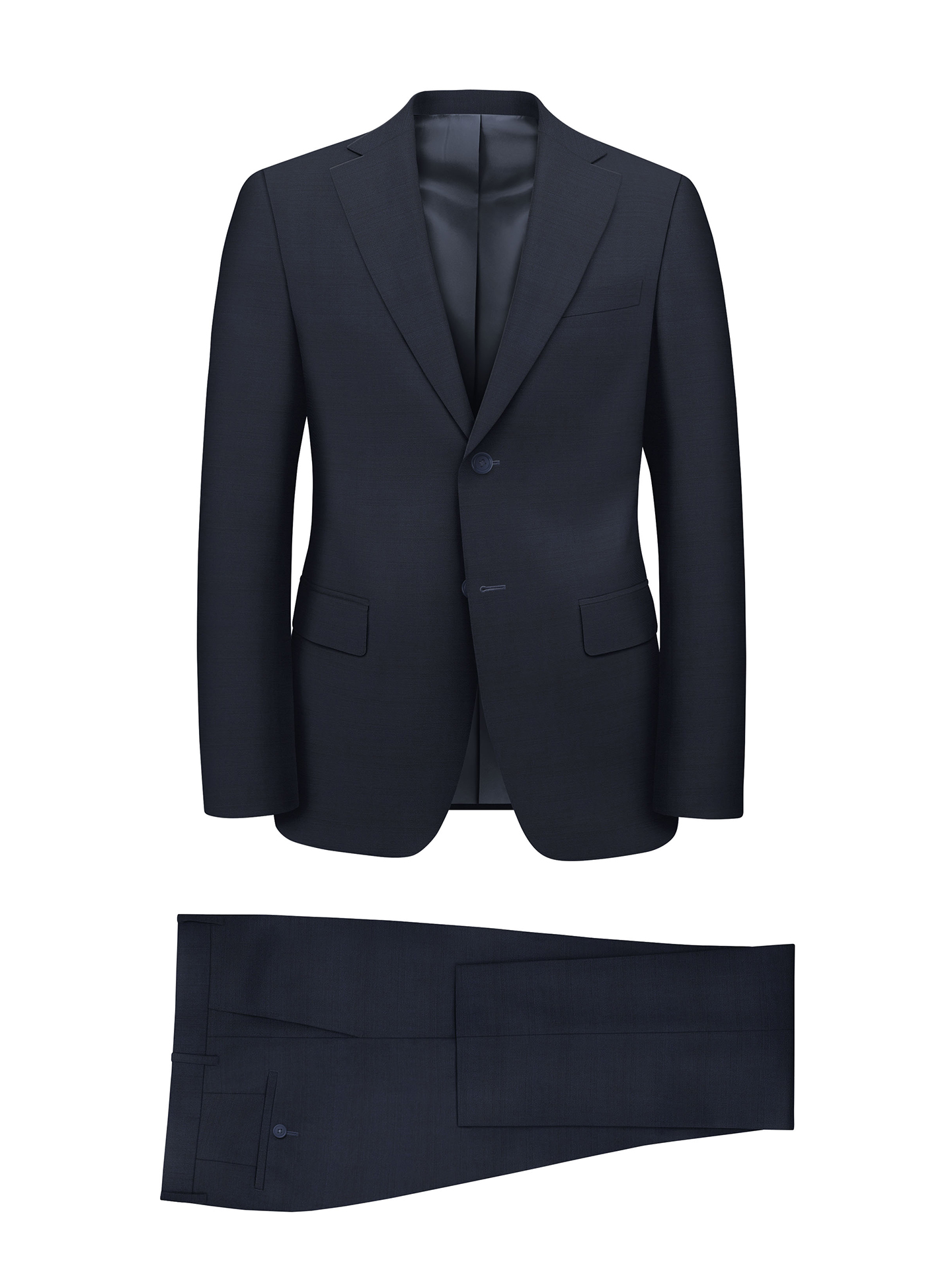 Regular Fit Blue Men's 3 pieces Suit