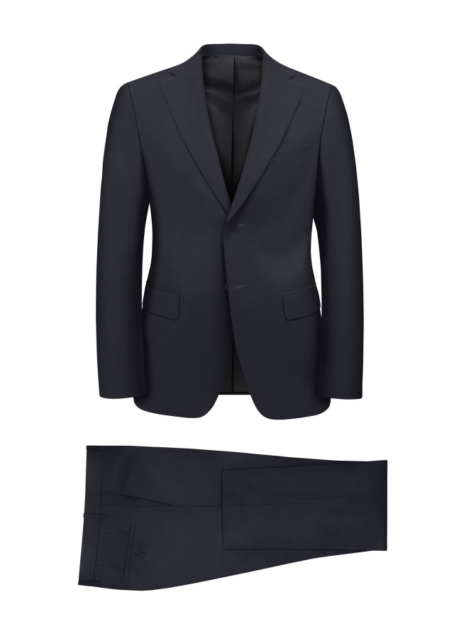 Regular Fit Dark Blue Men's 3 pieces Suit