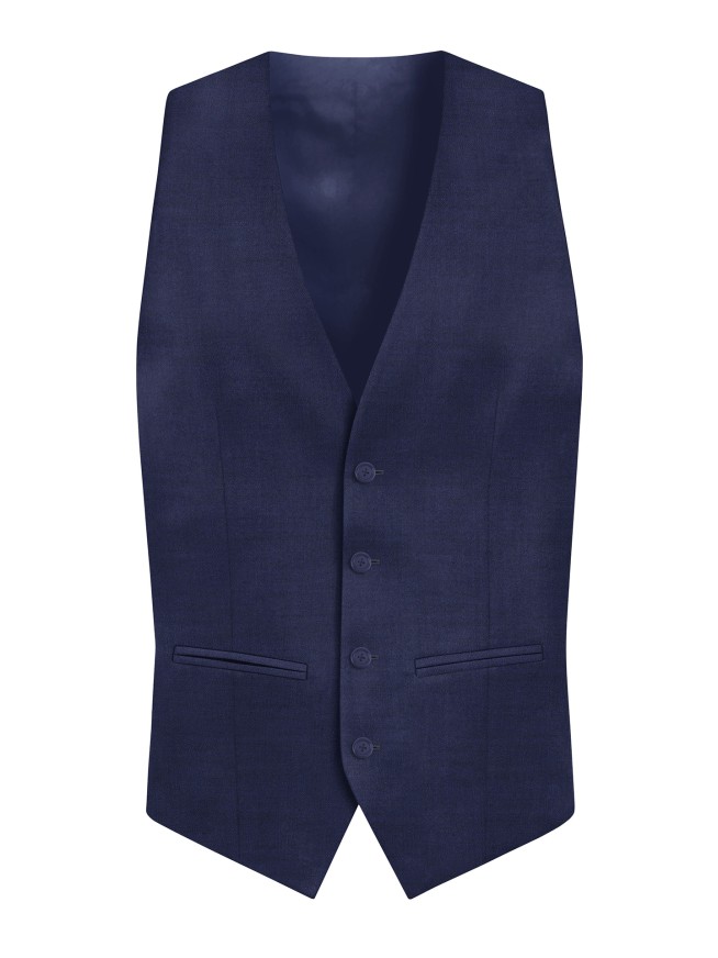 Regular Fit Sky Blue Men's 3 pieces Suit