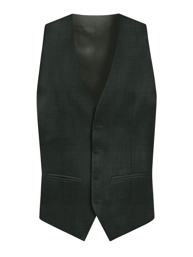 Regular Fit Dark Green Men's 3 pieces Suit