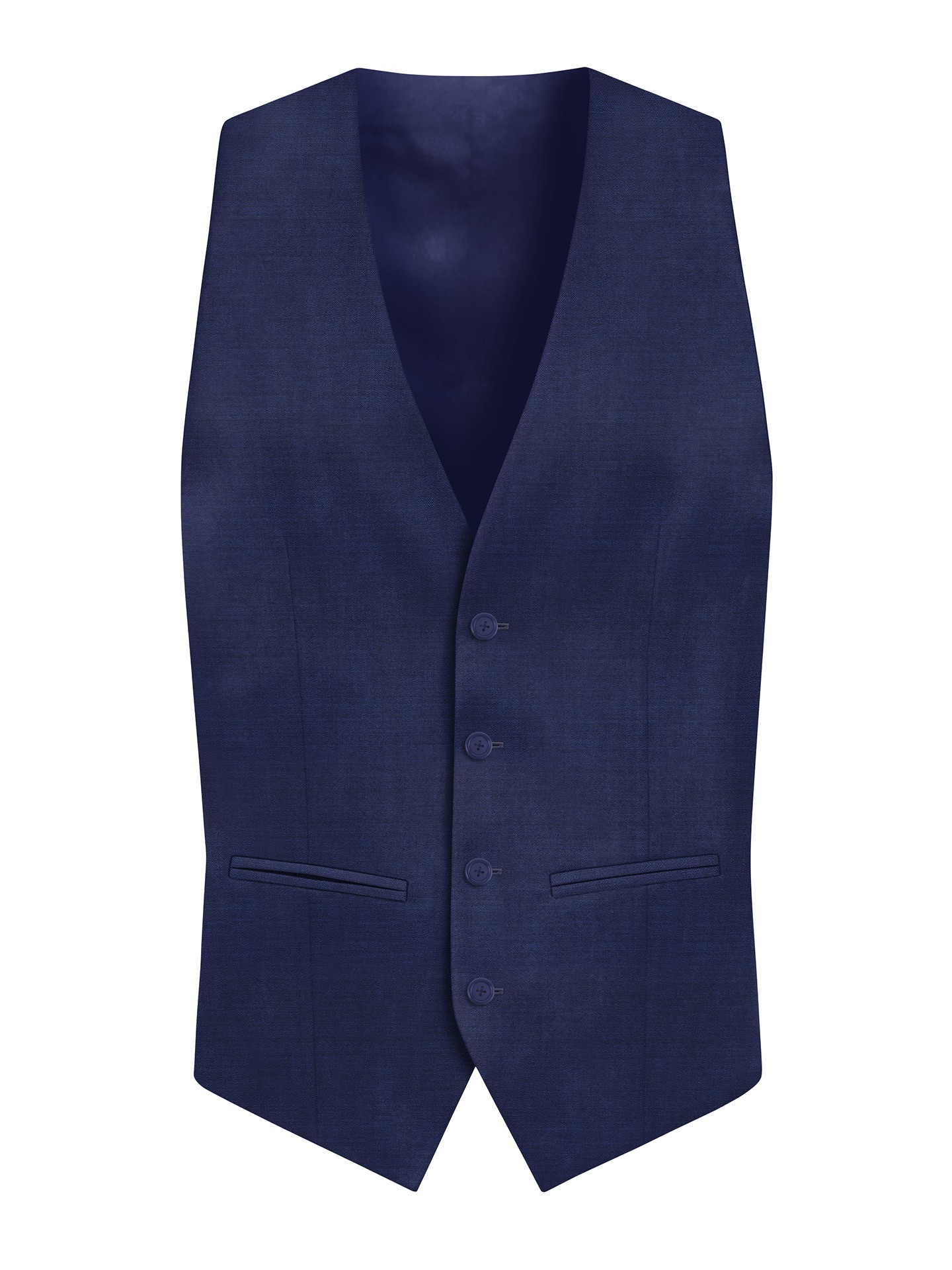 Regular Fit Blue Men's 3 pieces Suit