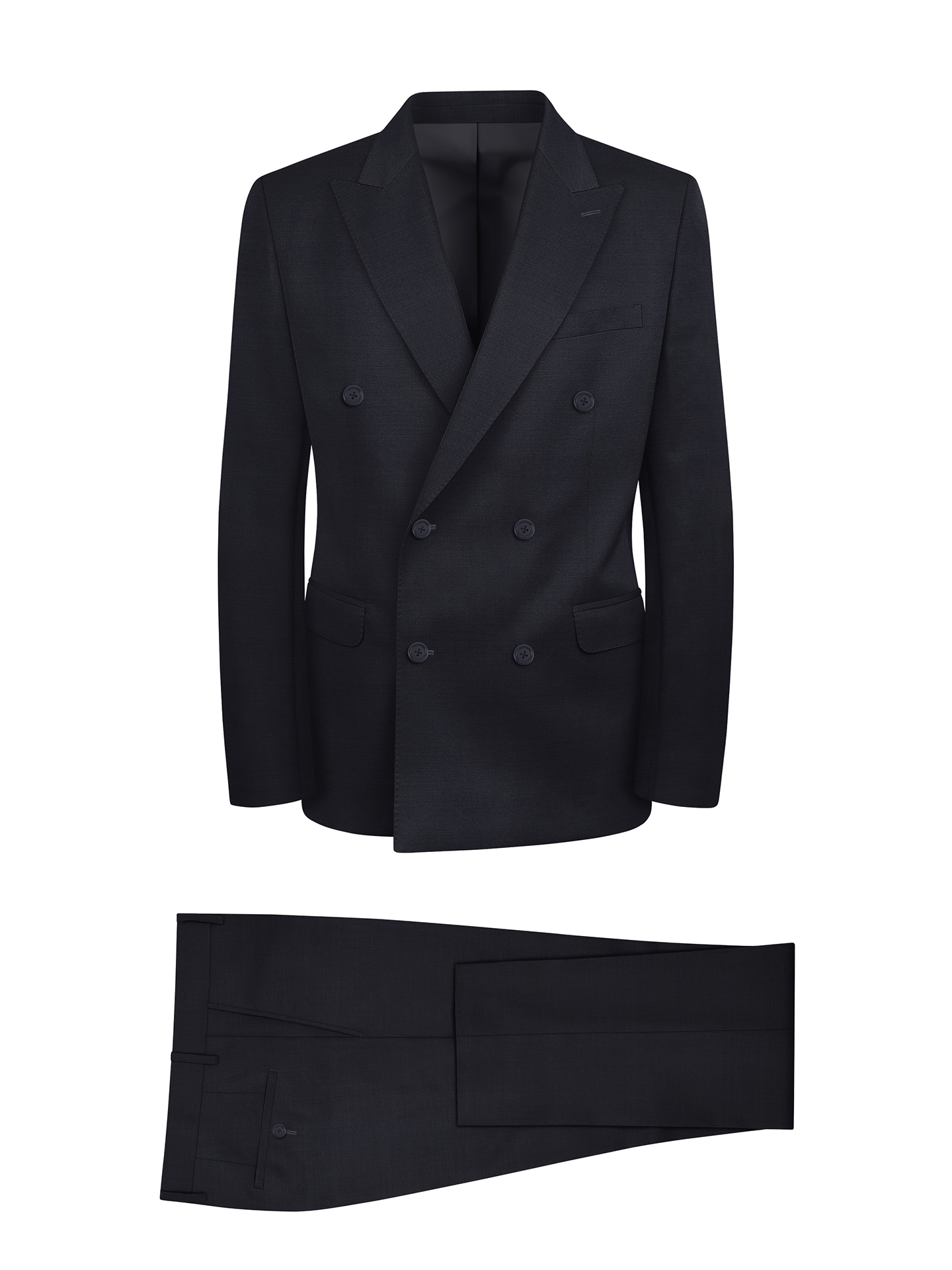 Regular Fit Navy Men's 3 pieces Suit