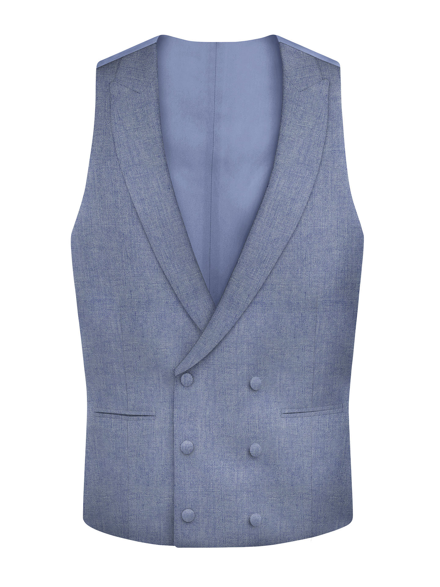 Regular Fit Sky Blue Suit Waistcoat