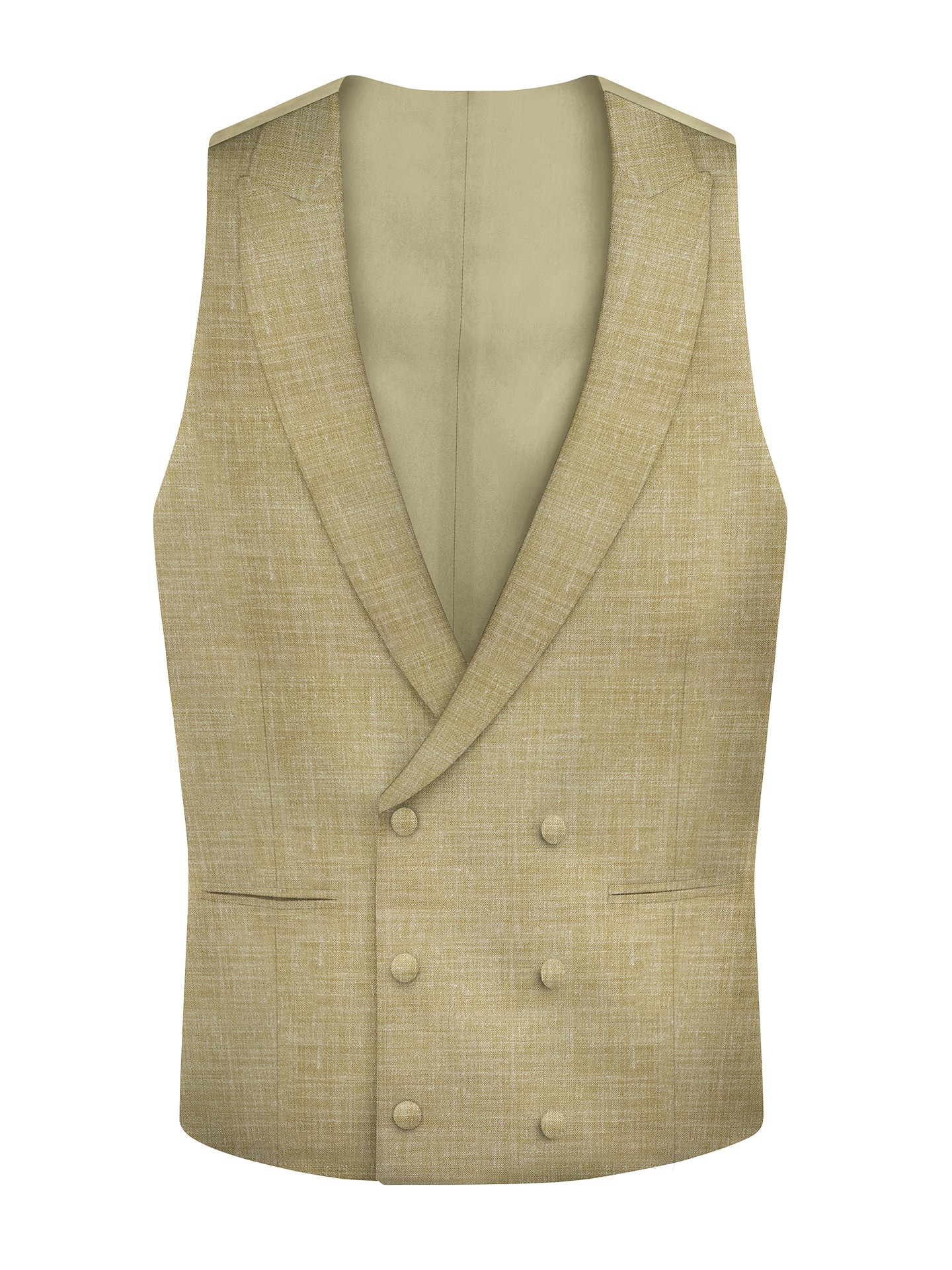 Regular Fit Beige Suit Waistcoat