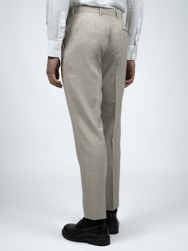 Regular Fit Sand Easy Care Trousers