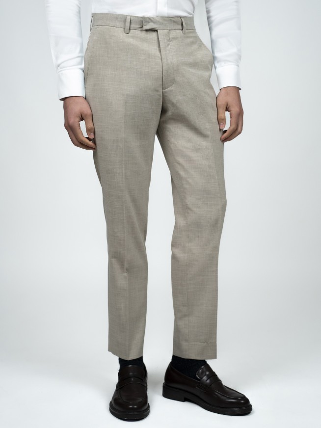 Regular Fit Sand Easy Care Trousers