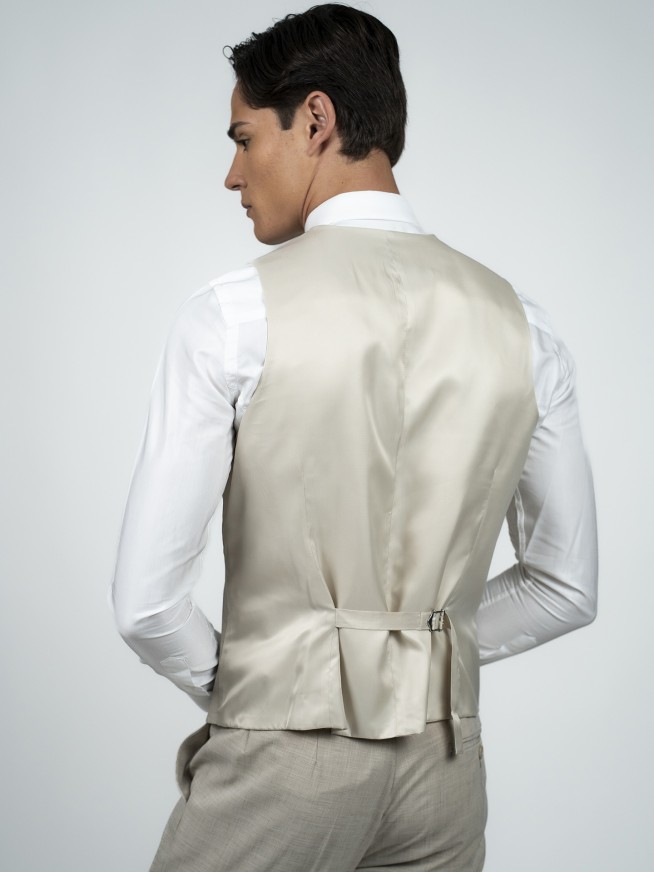 Regular Fit Sand Easy Care Waistcoat