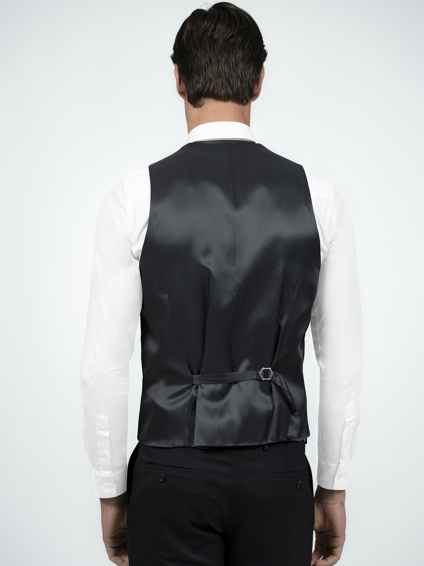 Tailored Fit Black Stretch Waistcoat