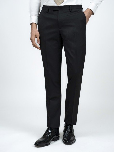 Tailored Fit Black     Stretch  Trousers - Image product