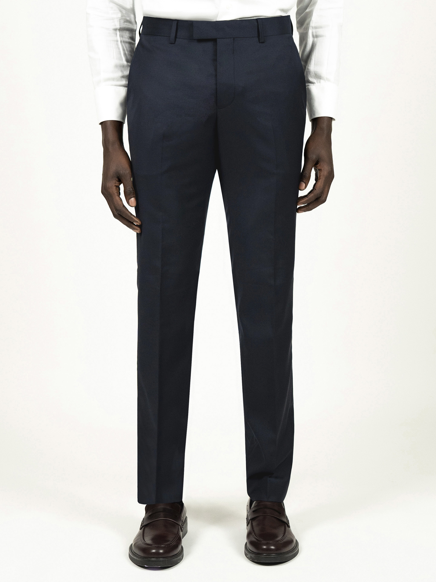 Blue Formal Wool Trousers