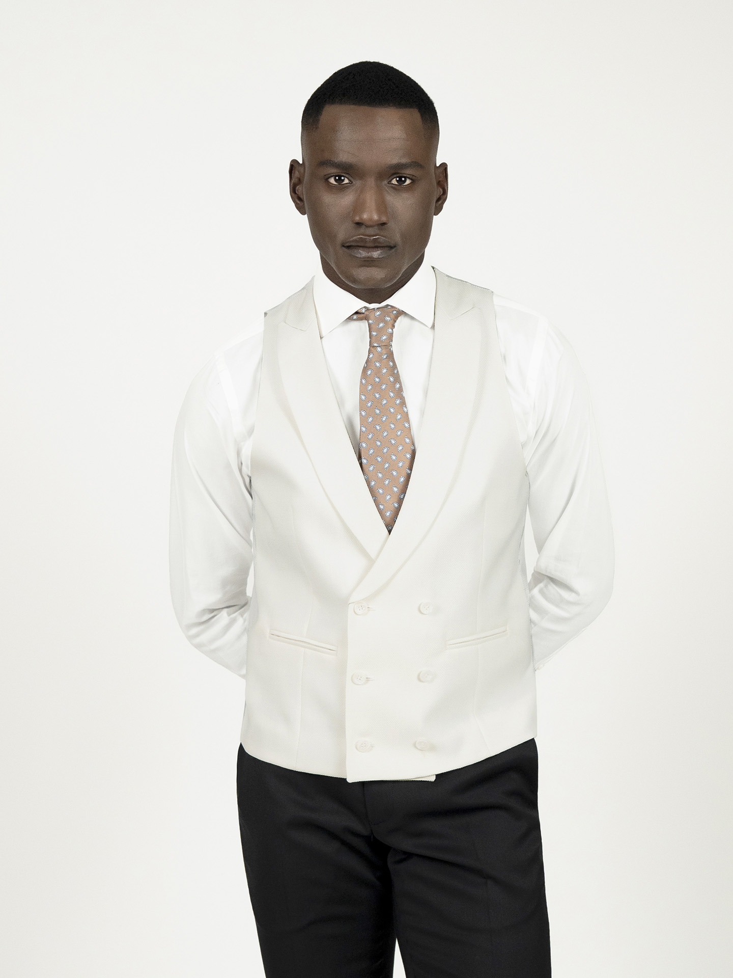 White Double-Breasted Waistcoat
