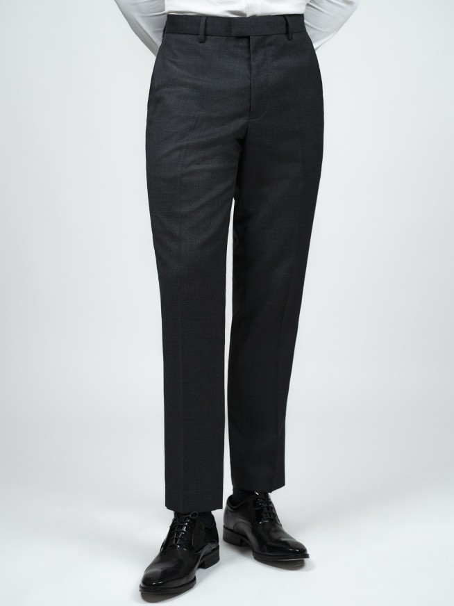 Grey Birdseye Three-Piece Suit