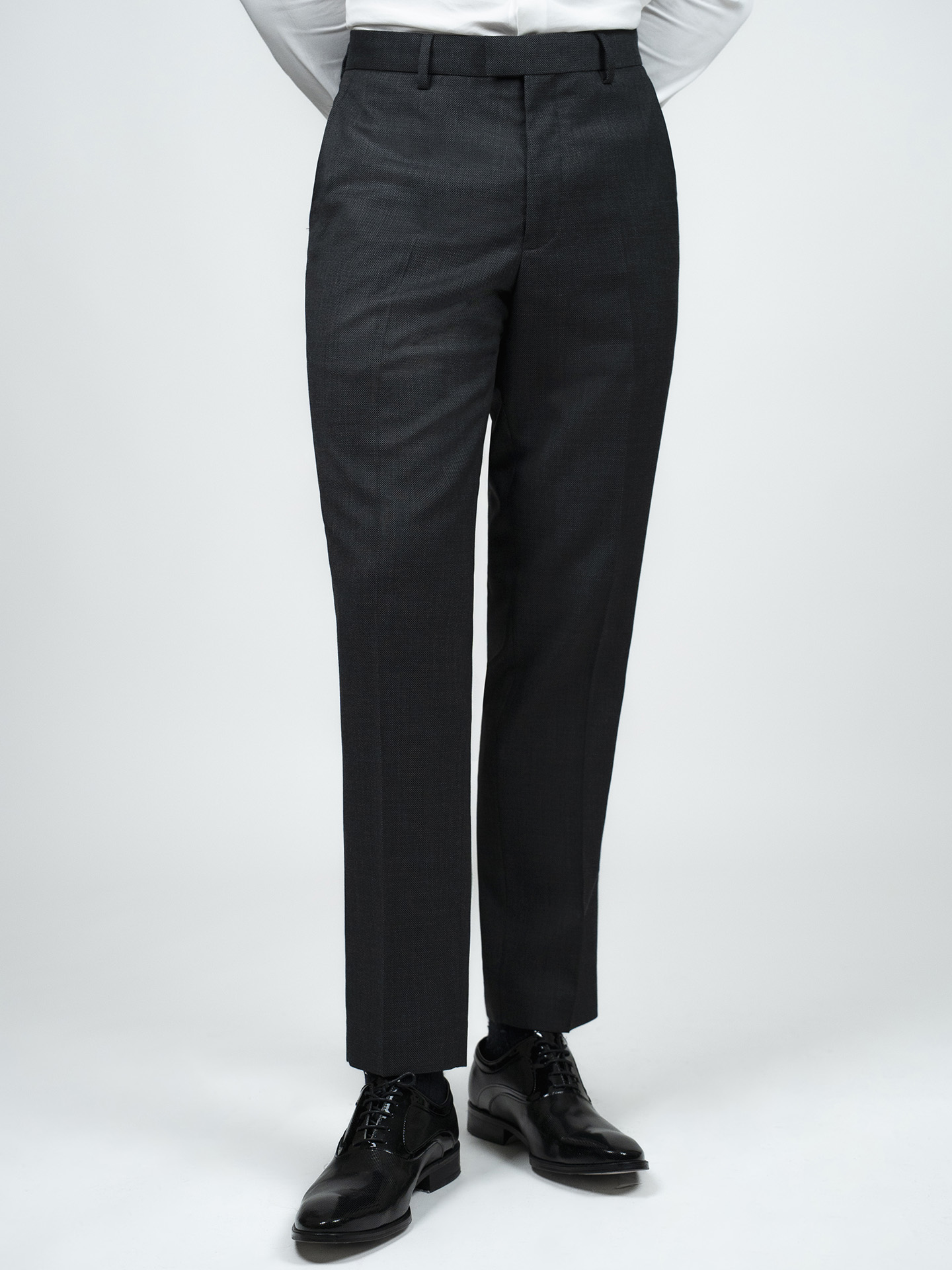 Grey Birdseye Three-Piece Suit