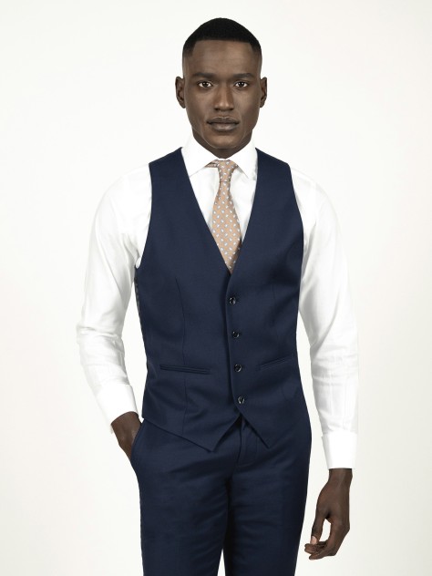 Blue Tailored Fit Waistcoat - Image product