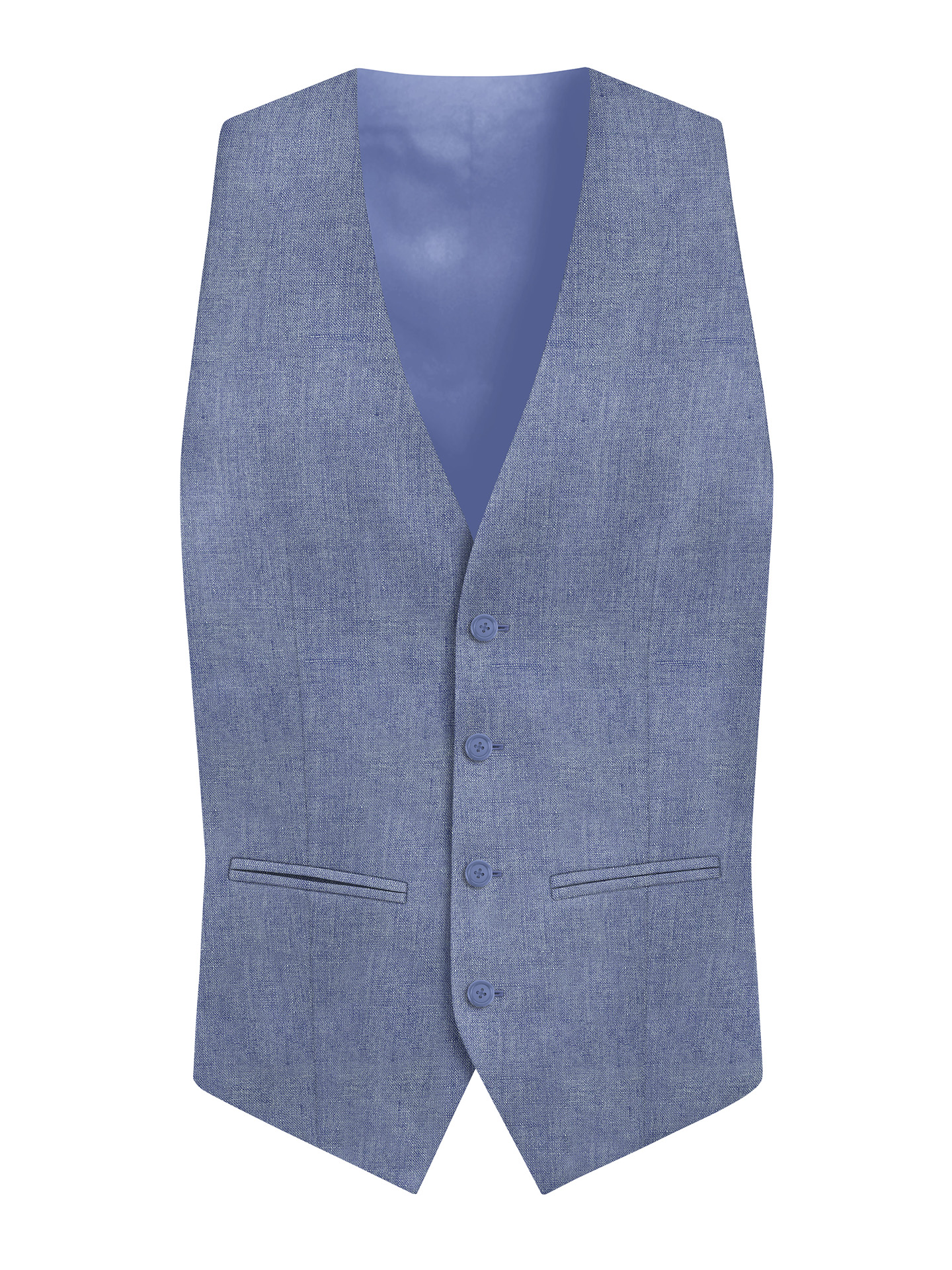 Regular Fit Sky Blue Suit Waistcoat