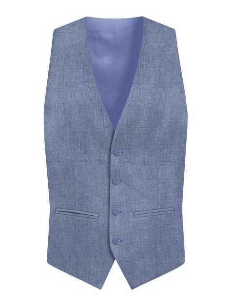Regular Fit Sky Blue Suit Waistcoat - Image product