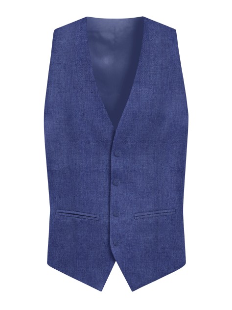 Regular Fit Blue Suit Waistcoat - Image product