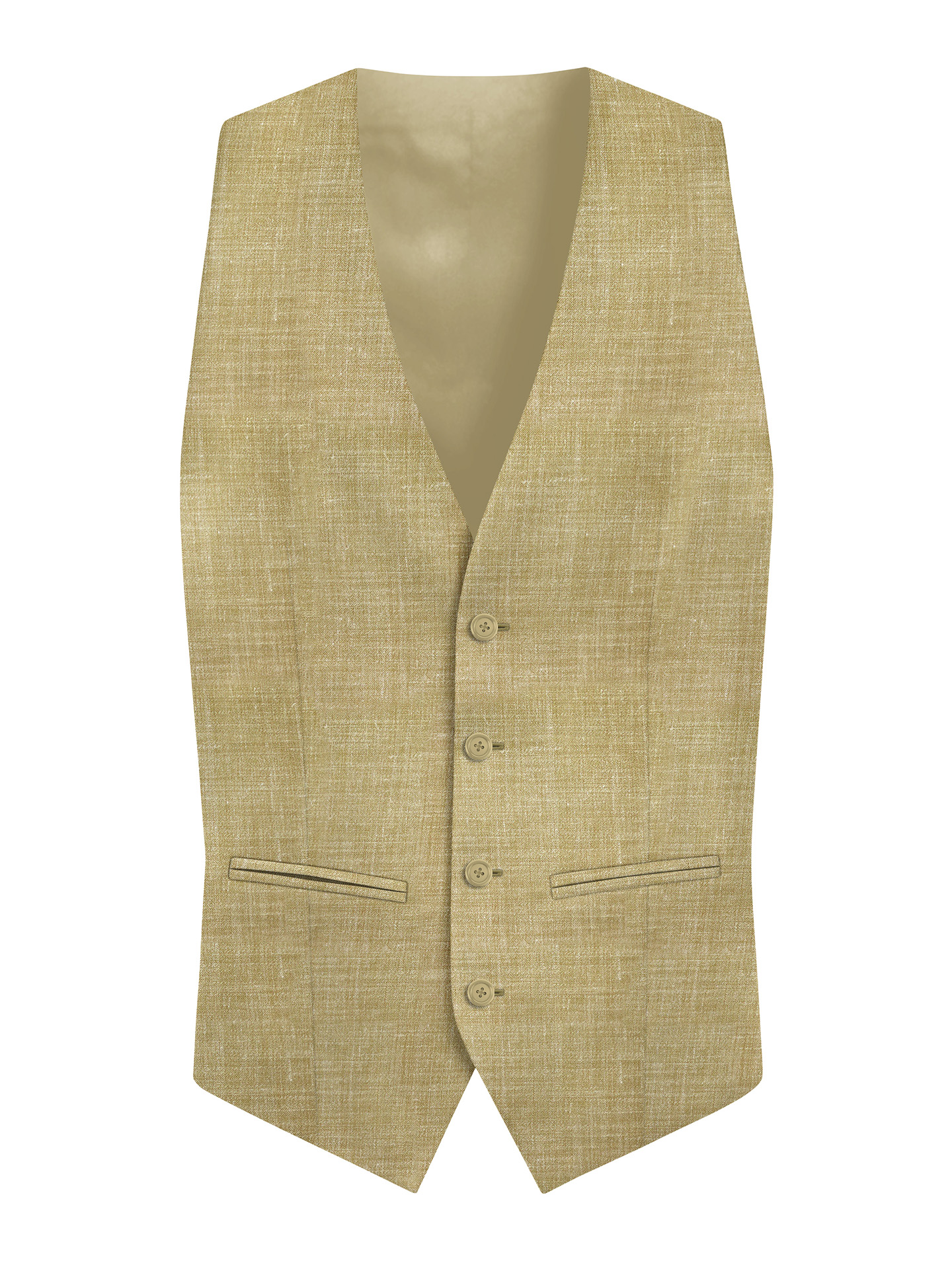 Regular Fit Beige Suit Waistcoat